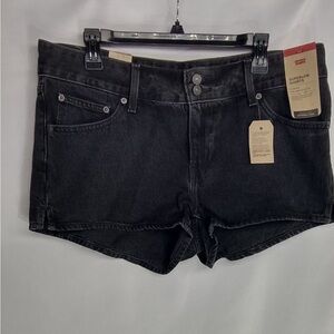 Levi's Women's Black Denim Shorts size 32 brand new
